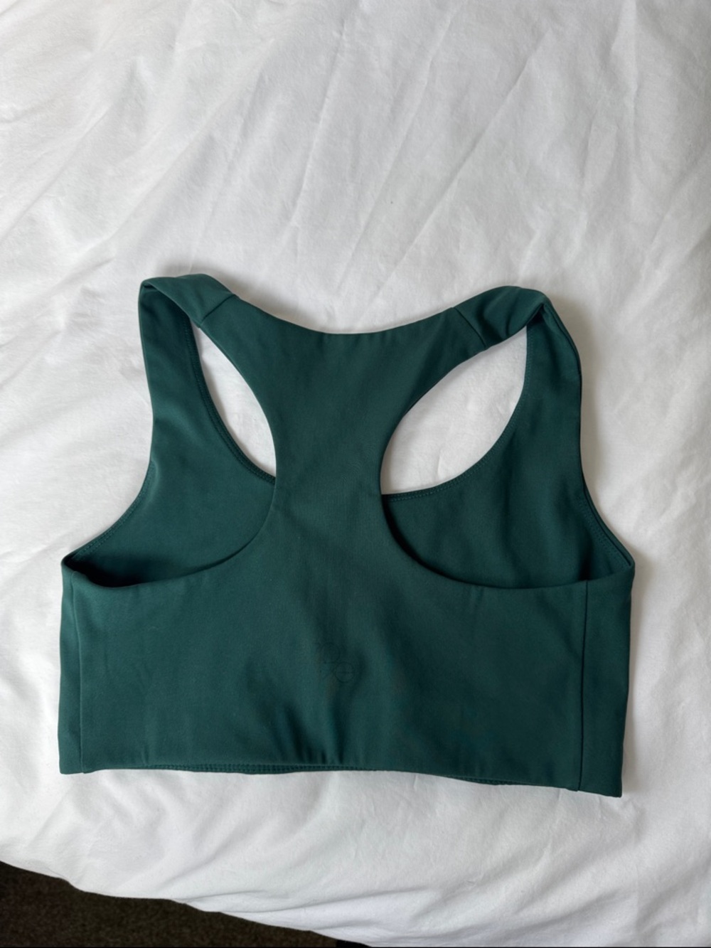 Deep Green Racerback Sports Bra - Picture 3 of 5